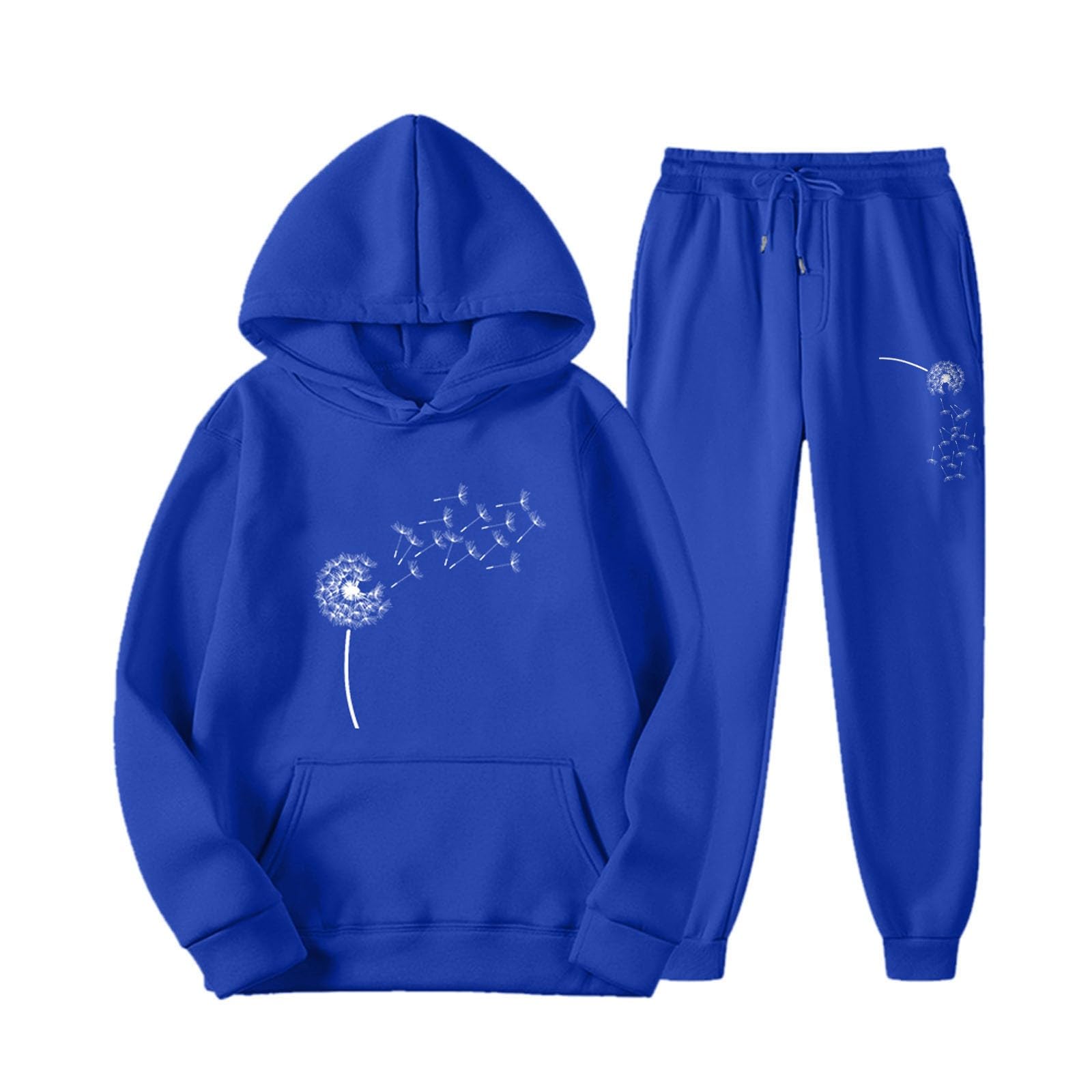 Alunzoem Tuta Donna 2 Pezzi – Giacca Felpa Oversize Zip E Jogger Pantaloni A Vita Alta – Fodera In Pile