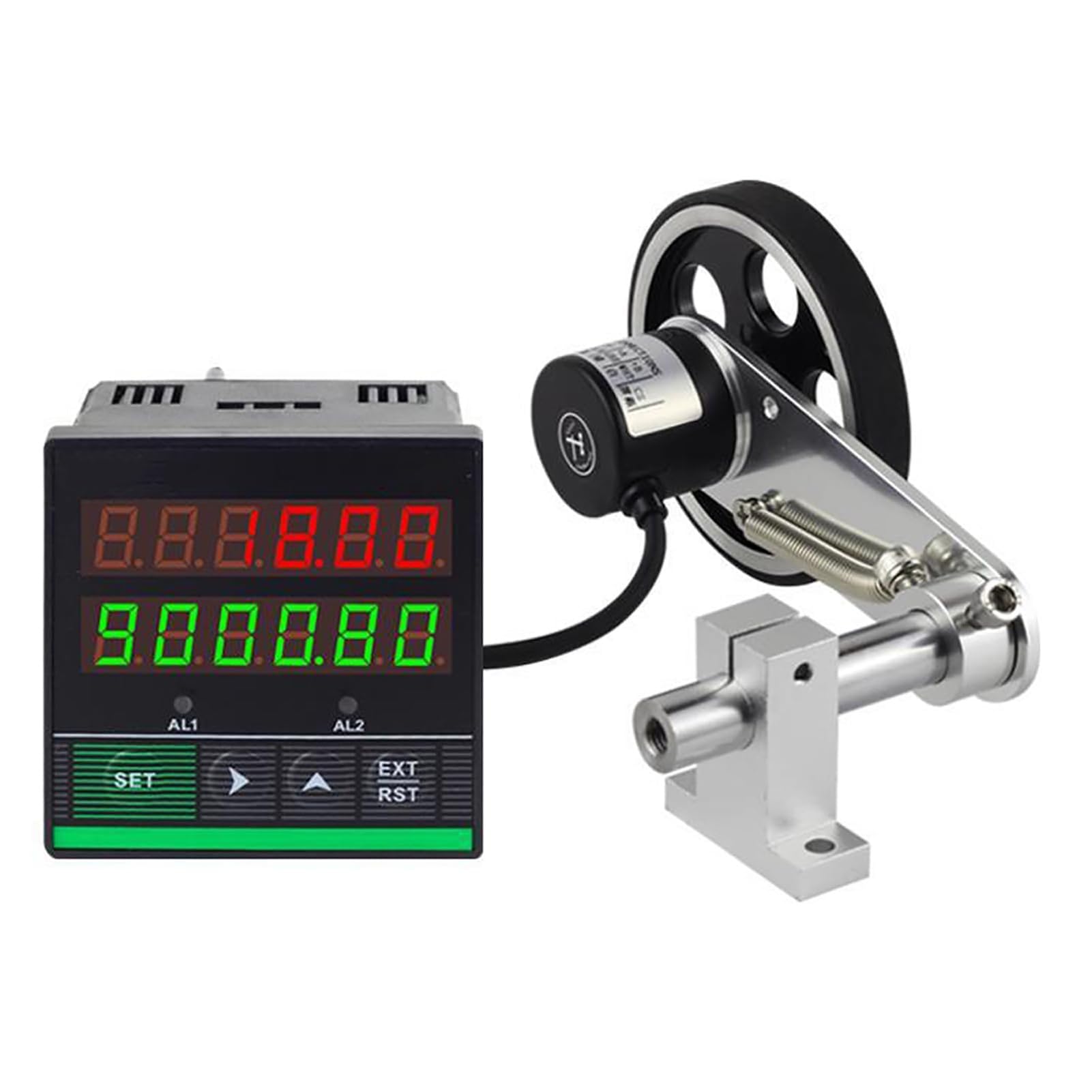 Compteur de longueur numérique avec fonction mémoire, plage de comptage 0-999999, compteur de longueur mécanique pour une mesure précise, idéal pour tous les besoins de mesure