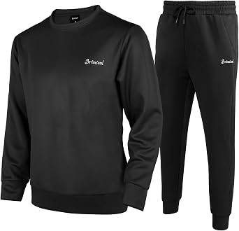 Mens Tracksuits 2 Piece Sets Outfits For Men Sweatsuits Long Sleeve Crewneck Pullover Active Jogging Sportswear