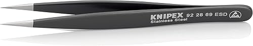 Knipex 92 28 69 Pinzas de precisión ESD ESD con punta fuerte