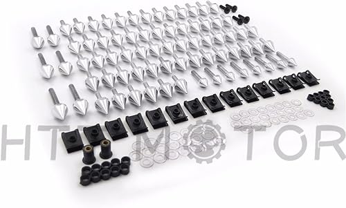 Miniatura 4 de SMT-Universal Spike Bolt MC Sportbike compatible con Kawasaki Ninja EX250 ZX14 ZX7 ZX9R Plata [B00RUEOPC8]