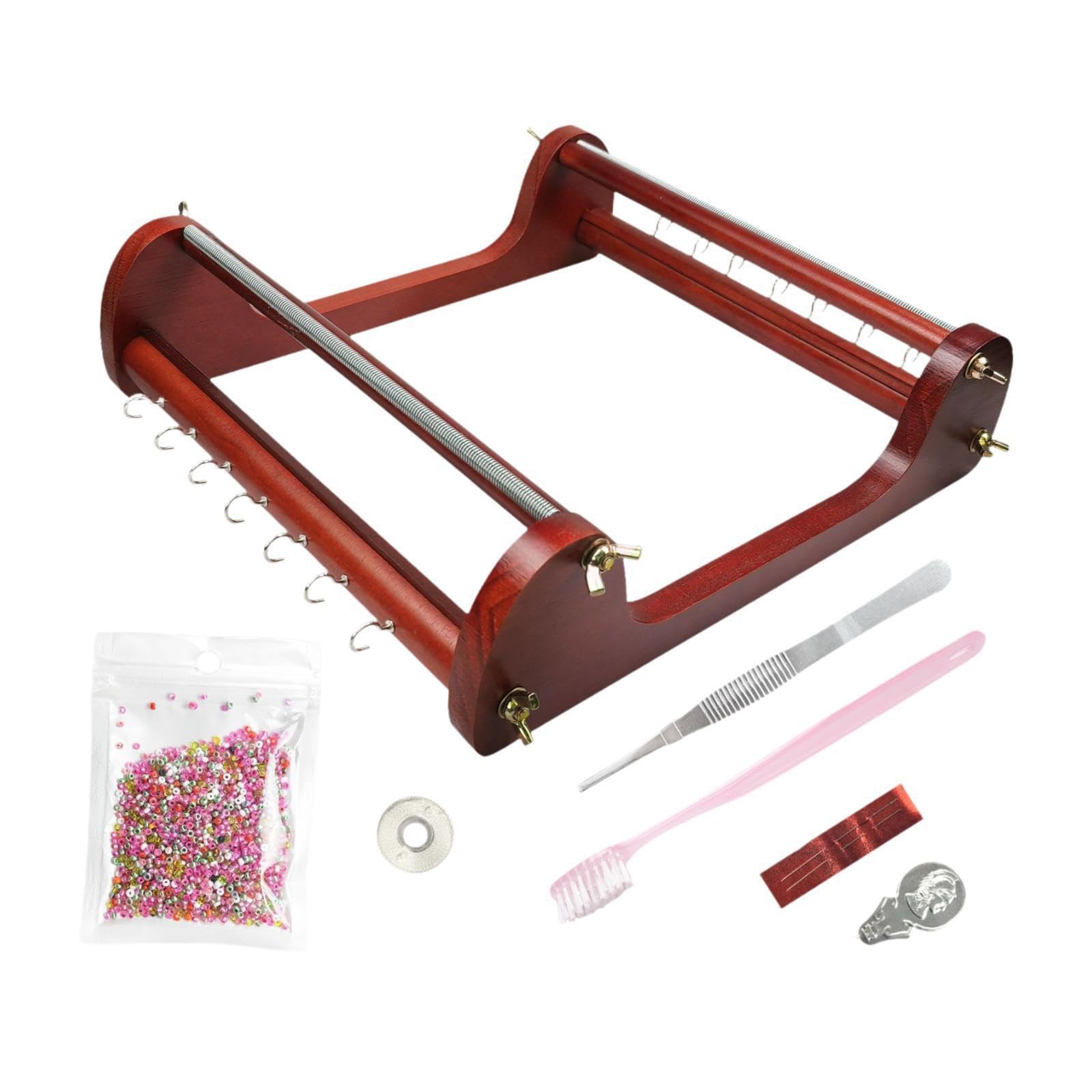 Kit di piccole perline di legno, macchina per tessere perline di legno, gioielli fatti a mano, braccialetti e creazione di gioielli, kit artigianale