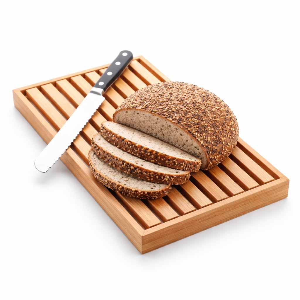 Point-Virgule Tagliere per pane in bambù, 42,5 x 25 x 3,5 cm