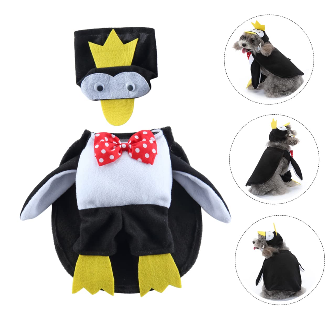 BESPORTBLE 4sätze Halloween Katzen Und Hundekostüm Süßer Penguin-Mantel Für Haustiere Verkleidung Für Partys Und Fotoshootings Hautfreundliches Und Leichtes Material Erhältlich