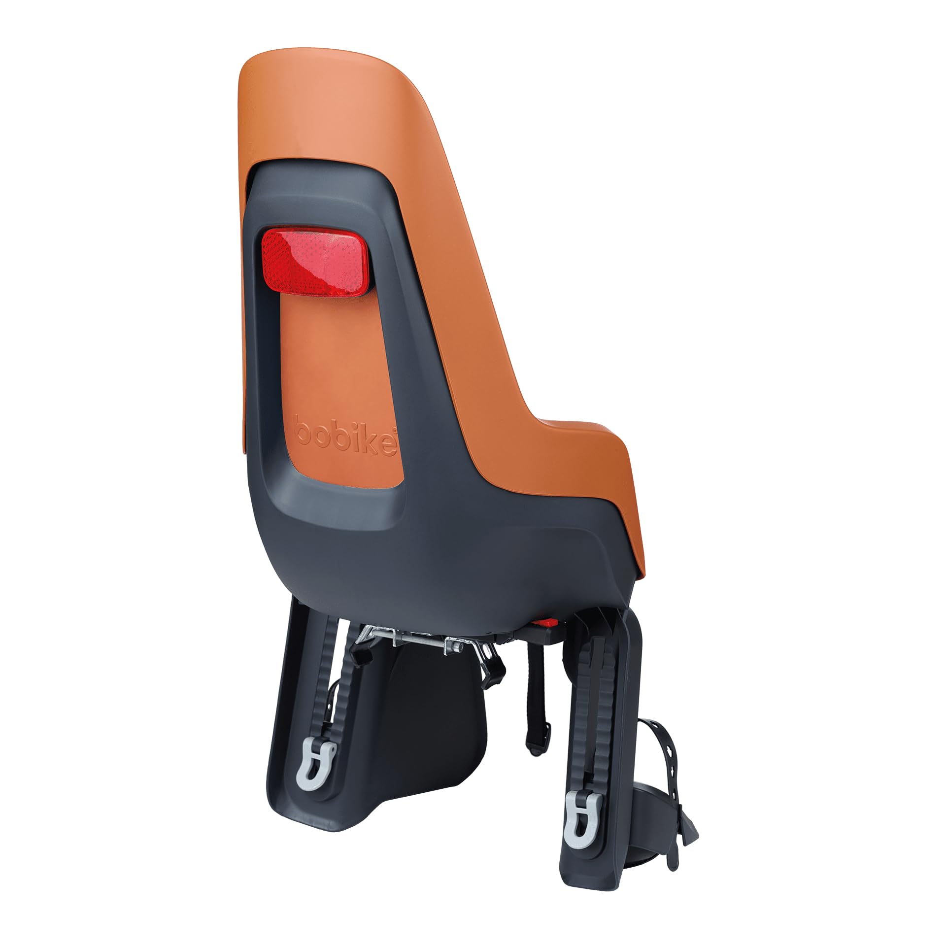 BOBIKE 8012100020 - Siège arrière One Maxi avec système E-BD pour vélo avec Roues de 26” à 29” adapté aux Enfants pesant jusqu'à 22 kg avec Fixation sur Le Porte-Bagages en Couleur Marron Chocolat