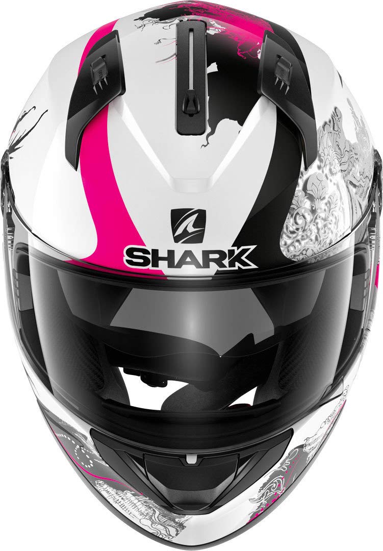 Shark 2216_24576, Caschi Moto RIDILL Spring WKV-XS Uomo, Bianco