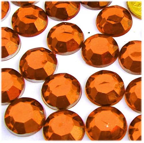 Miniatura 8 de The Crafts Outlet 144 diamantes de imitación redondos de 0.787 in - parte trasera plana rojo rubí rojo