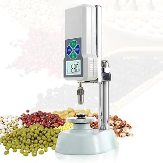 Digital Grain Hardness Tester Meter, High Precision Grain Hardness Tester, with 2 Height Adjustment Tables, 2 Units Switching, Precision ±2%, Real-Time/Peak Mode, for Wheat, Rice, Soybean, Red Bean