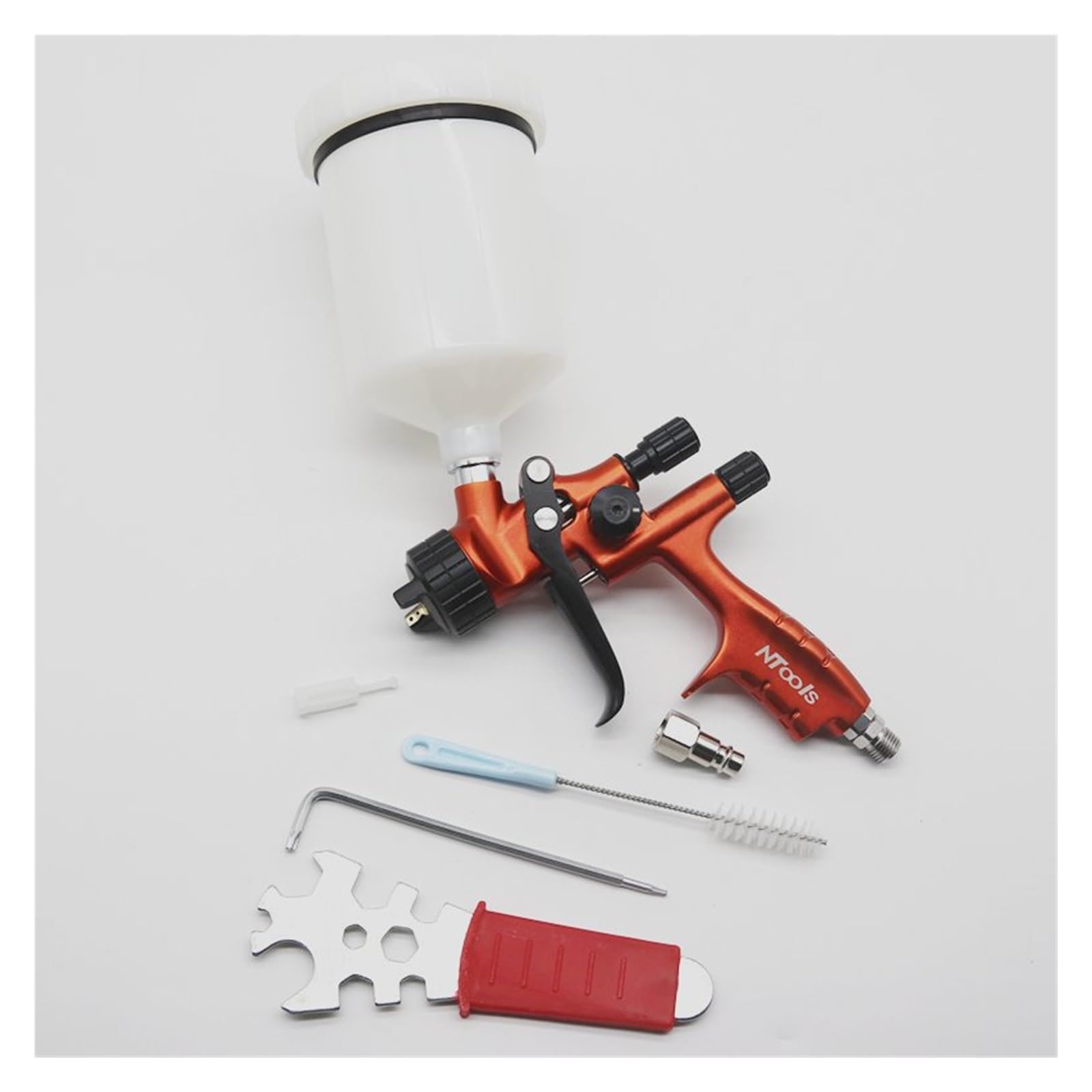 Pistolet à peinture HVLP voiture avec réservoir gravité 600cc buse 1.3mm