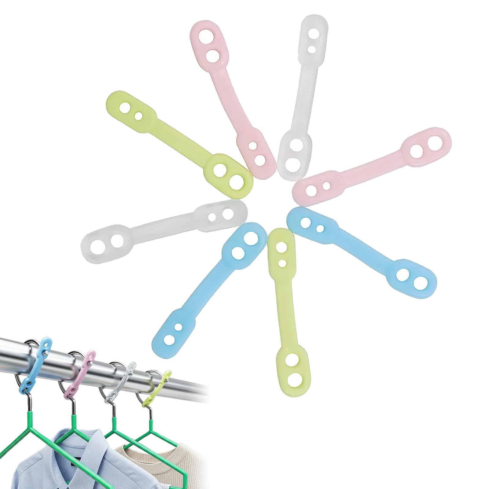 Gkhlg 100 Pieces Washing Line Hanger Hooks Windproof Drop-Proof with Non-Slip Lock and Silicone Strips for Home Outdoor Use Perfect for Organizing Clothes on Clothesline and Drying Rod