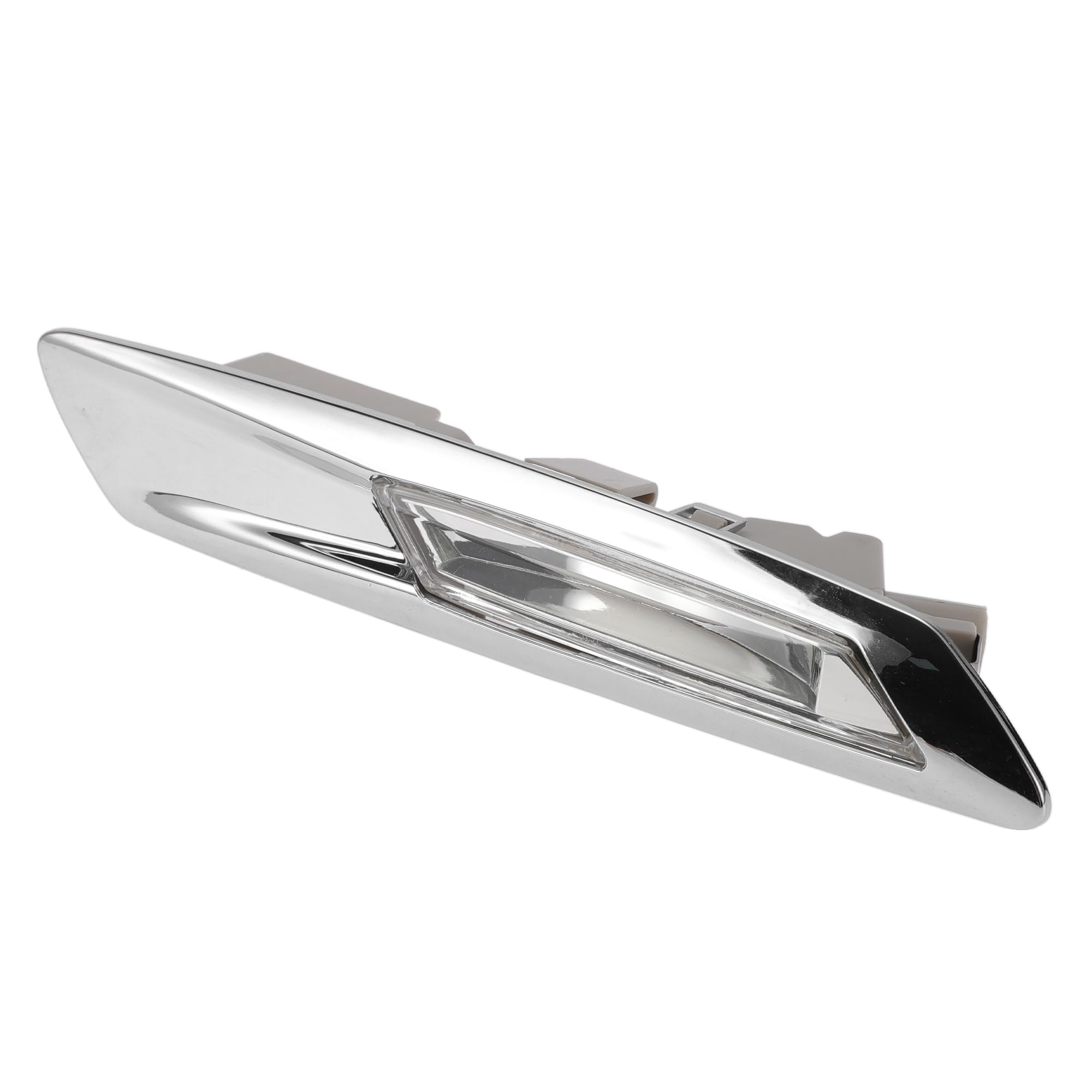 No.63137154167 Side Marker Light Cover for BMW 535i 2011-2013 Waterproof Silver Tone Left Blinker Corner Parking Light Turn Signal Light Lens Plastic