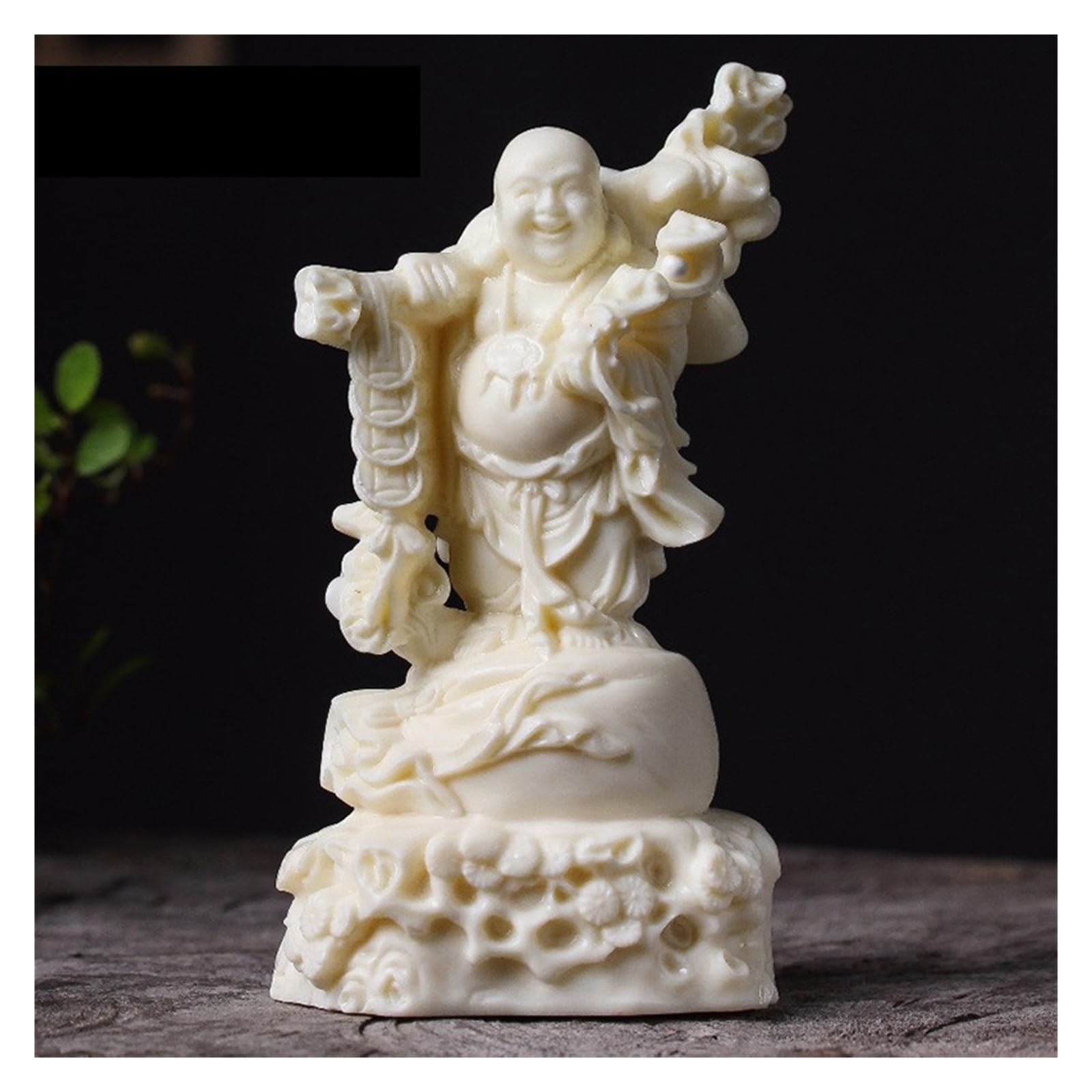 TEESONG Bookshelf Decor Buddha Statuette Resin Art Sculpture Home Room Office Decoration Home Decoration