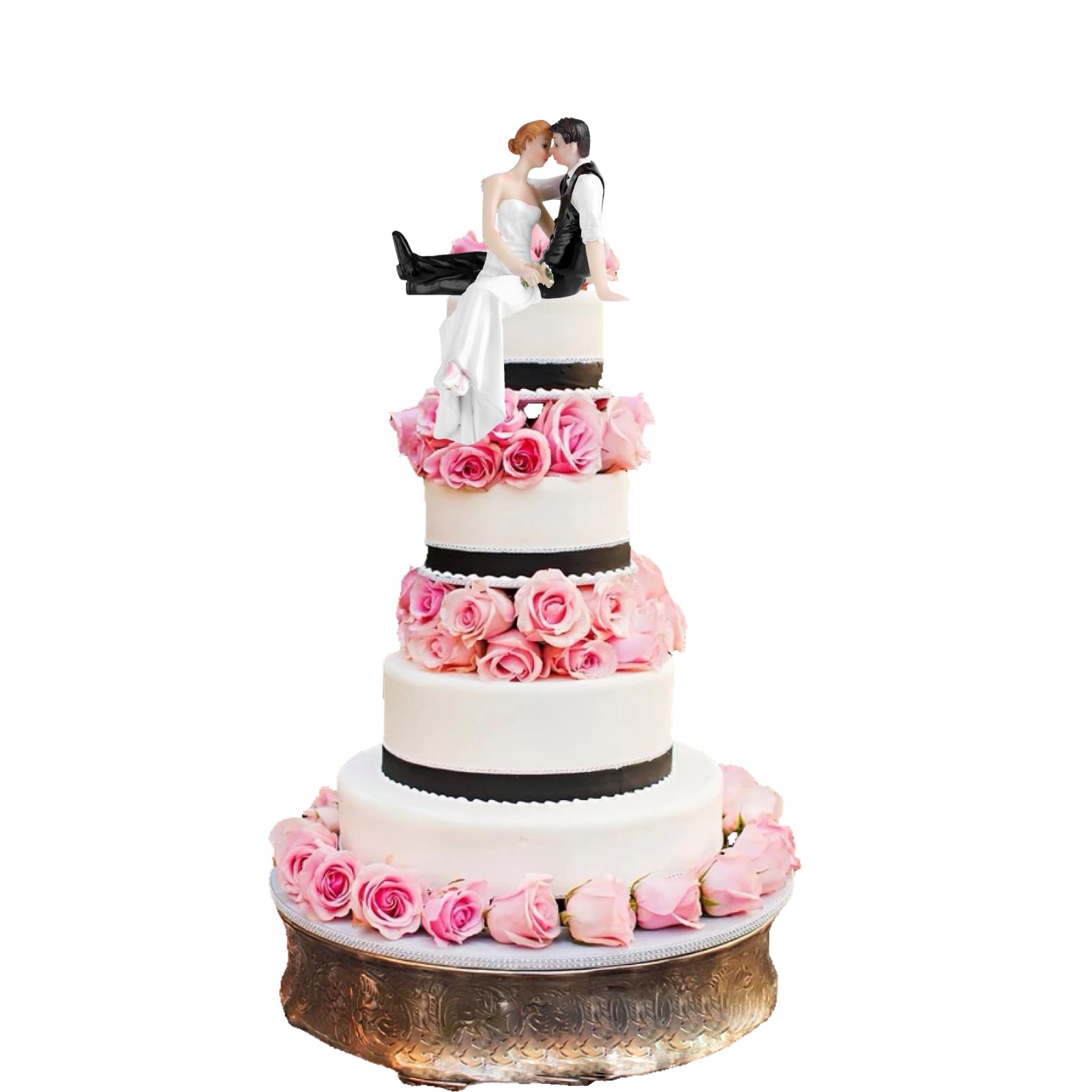 Wedding Cake Topper, Wedding Cake Toppers Bride and Groom, Wedding Party Cake Topper Figurines Wedding and Engagement Party Fun Wedding Couple Figurines Decorations Gifts