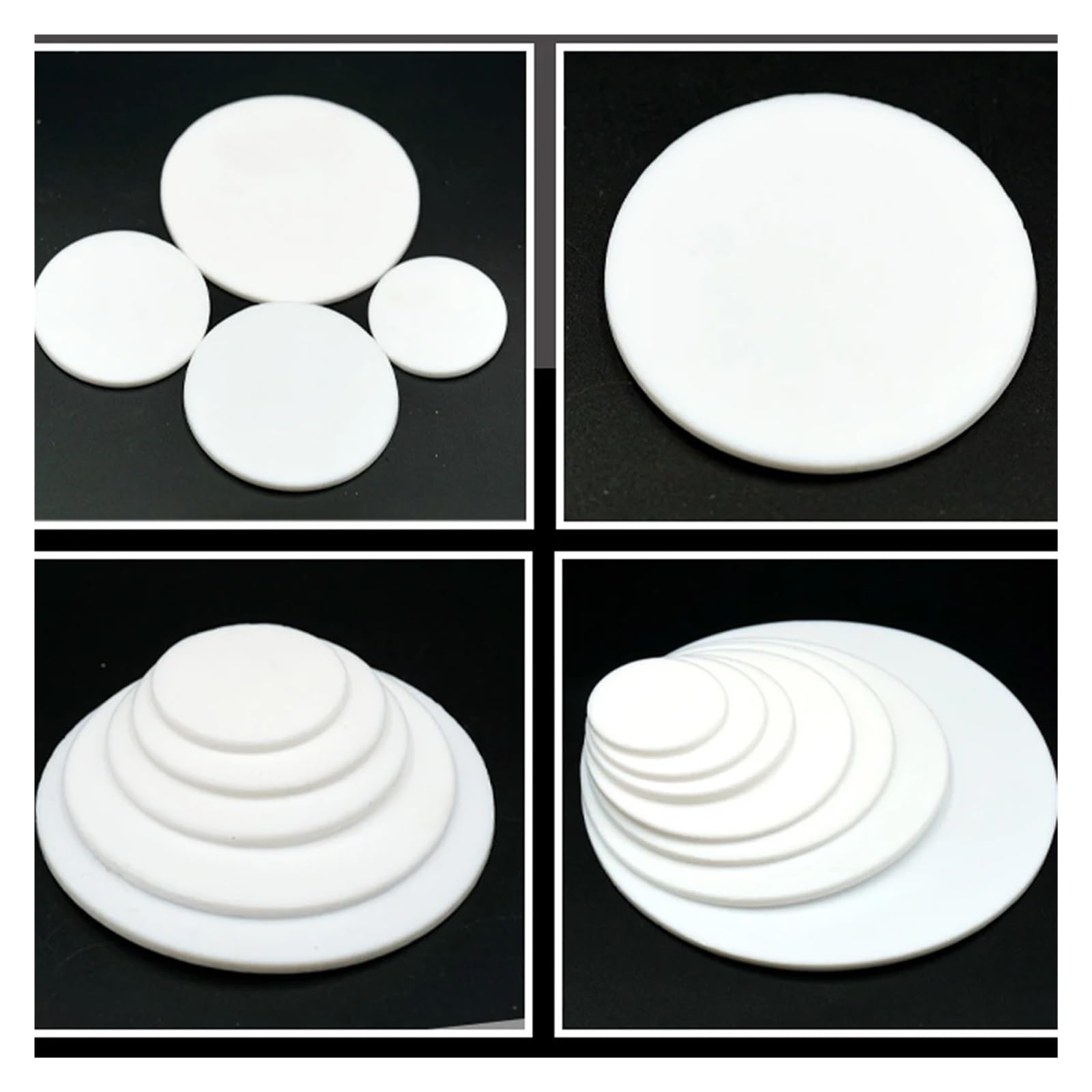 1 Uds. Hoja redonda de PTFE de 3mm tablero de PTFE sólido placa de junta de sellado de alta temperatura diámetro 45/58/68/78/88/102/122/138/158/188/212mm (Tamaño : 188x3mm)
