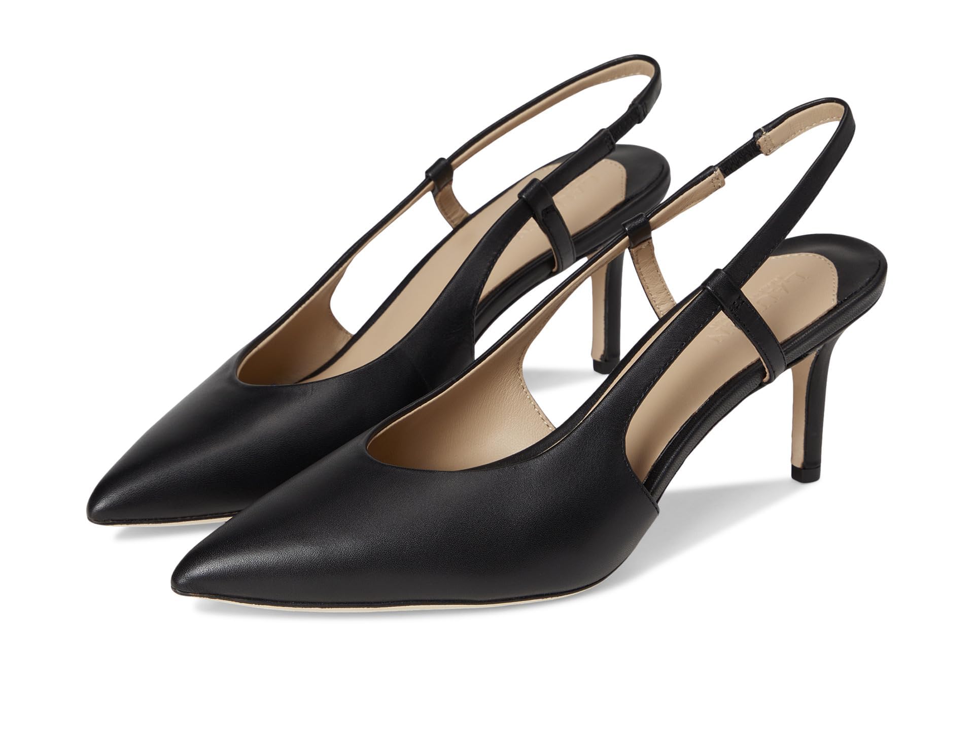 Lauren Ralph Lauren Women's, Khloe Leather Slingback Pumps, Black, 8 Medium