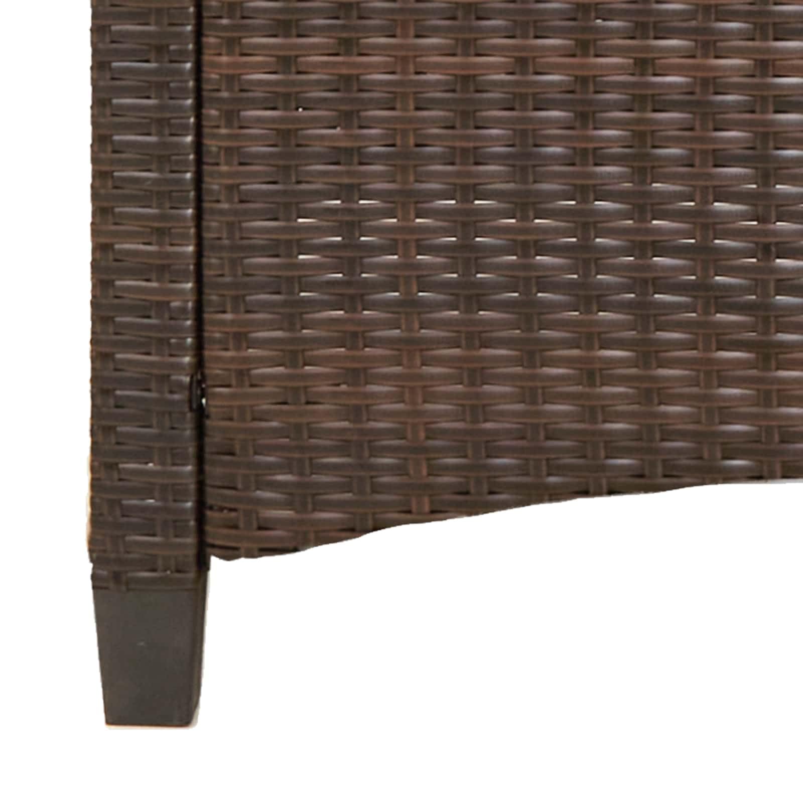 SYDE Banco de Jardín Reclinable Marrón y Rojo 105 x 60 x 112 cm | Acero y Poliéster, Respaldo Ajustable, Reposabrazos Acolchado, para Terraza y Piscina