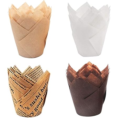Caissettes à Muffins Tulipes, 200 Pièces, Emballages Pour Cupcakes Sans Graisse Remise De Diplome Mariage Anniversaire