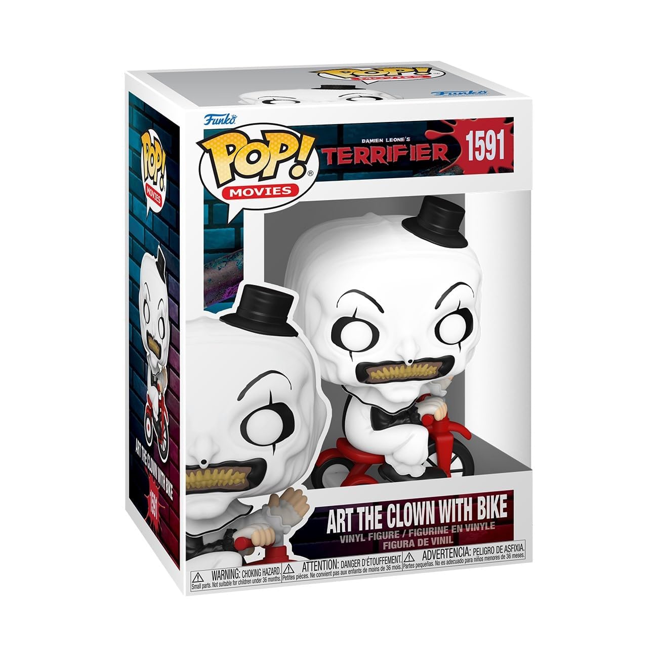 Pop! Movies: Terrifier - Art the Clown With Bike - Collectable Vinyl Figure - Gift Idea - Official Merchandise - Toys for Kids & Adults - Movies Fans - Model Figure for Collectors and Display