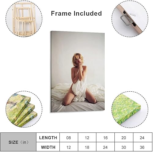 Miniatura 2 de Ana De Armas Póster de Actriz Sexy (36) Póster de Arte de Pared de Pergamino Lienzo Pintura Cuadro Sala de Estar Decoración del HogarSin Marco 24x36