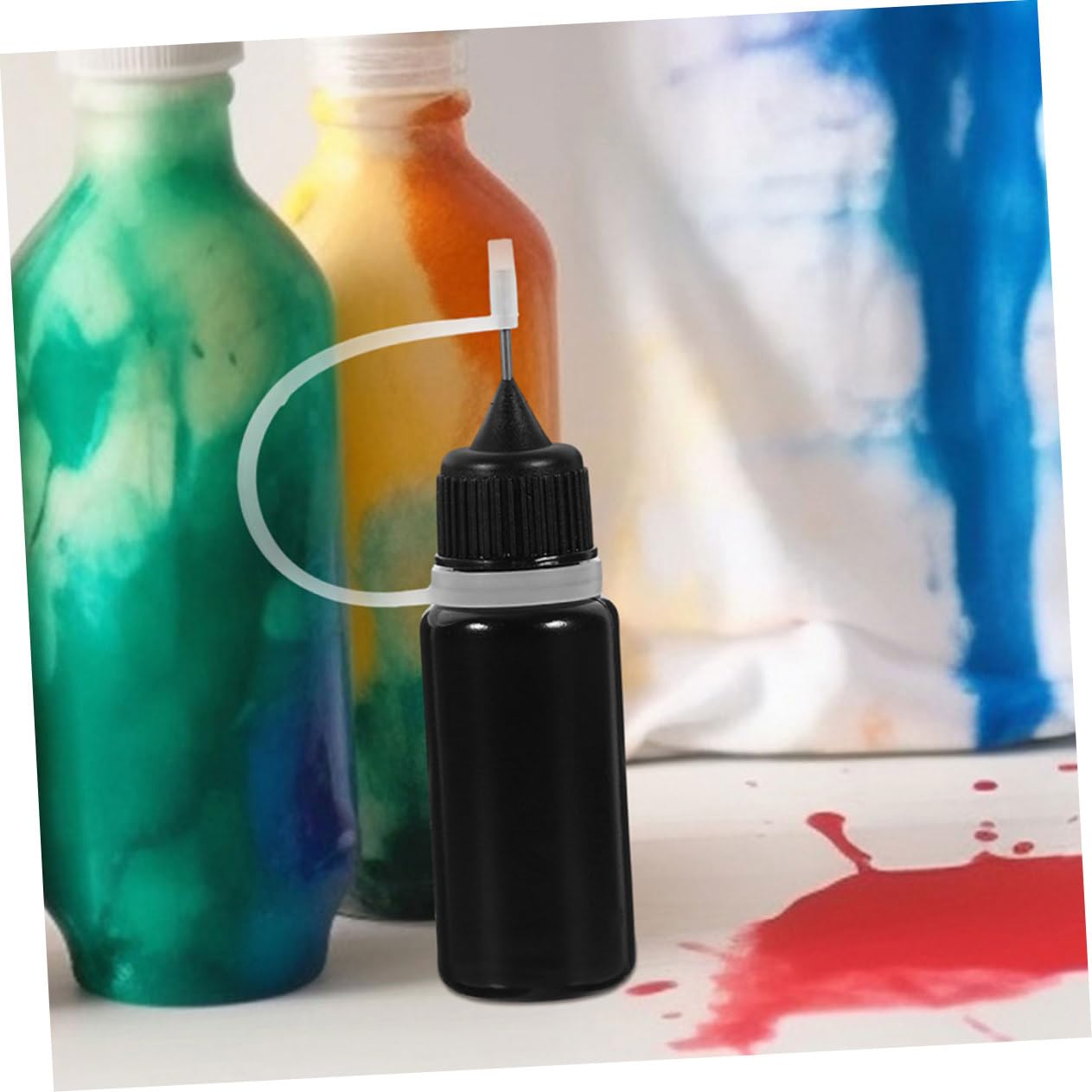 Mobestech 4 Sätze Flasche Mit Squeeze Flasche Quetschn Sqeeze Kleber-dispenser Saufmaschine Nachfüllbare n Leere Rostfreier Stahl Black 30 Stück * 4