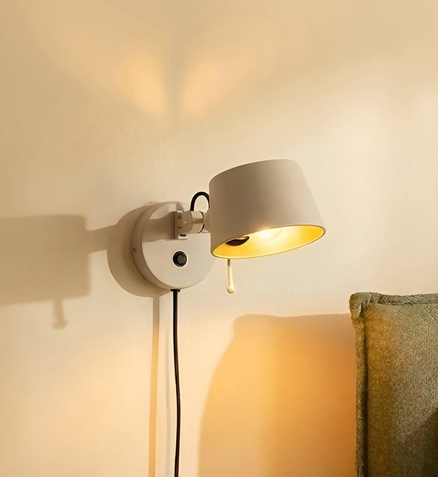 Lucande Lampa ścienna, lampa ścienna do wnętrz Silka (nowoczesna) w kolorze kremowym z metalu (1 źródło światła E27) – reflektor ścienny, oświetlenie ścienne do sypialni/salonu