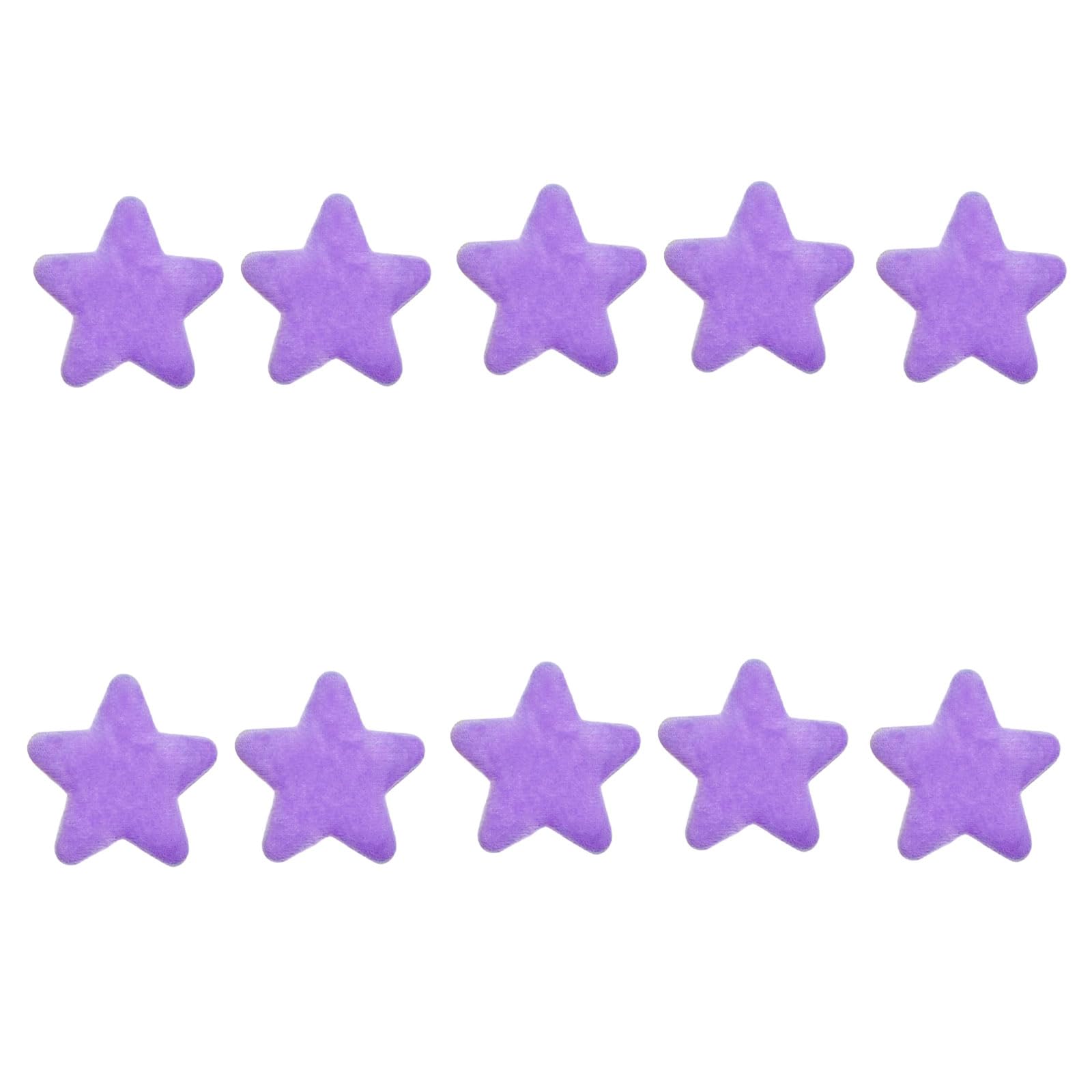 Elnwnnkc 10Pcs 6.5CM Colored Star Appliques Assorted Color Fabric Star Appliques for Bags Hat Garment Sewing Decoration Small Fabric Glowing for