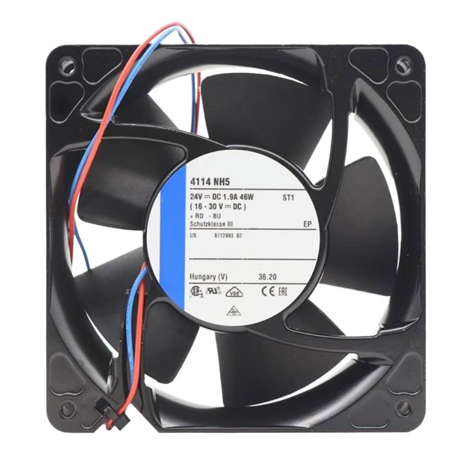 YMUGUEGH 120x120x38mm Fan 4114NH5 1.9A 46W DC24V Axial flow fan(4114NH5 3-wire)