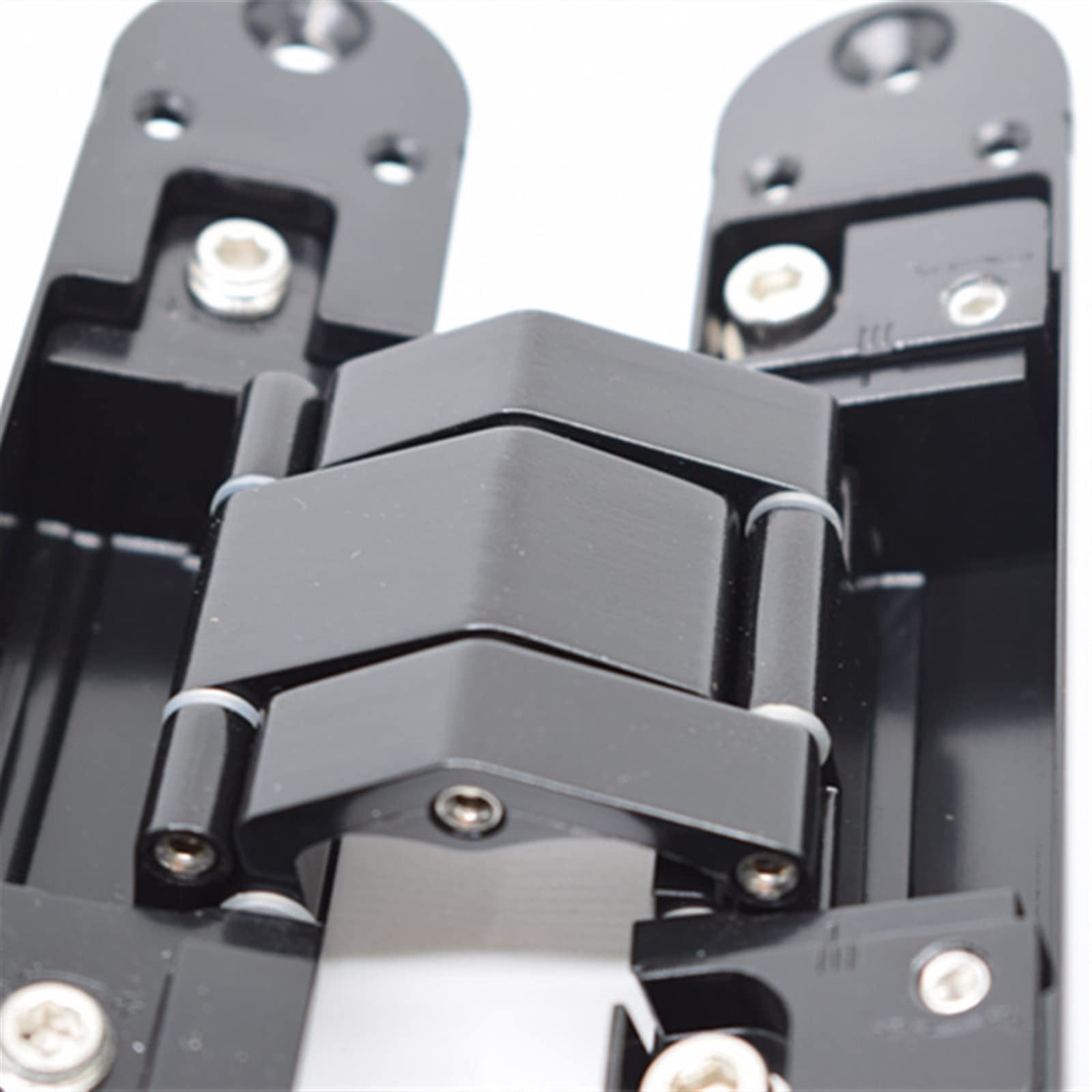 2 szt. Regulowany Ukryty Zawias Drzwi 3D Regulowany Zawias Ukryty Niewidoczny Zawias Drzwi 140 * 30 MM 60 KG do bramy Szafka Meble Zestaw Sprzętu Zawiasy (Kolor: Srebrny)
