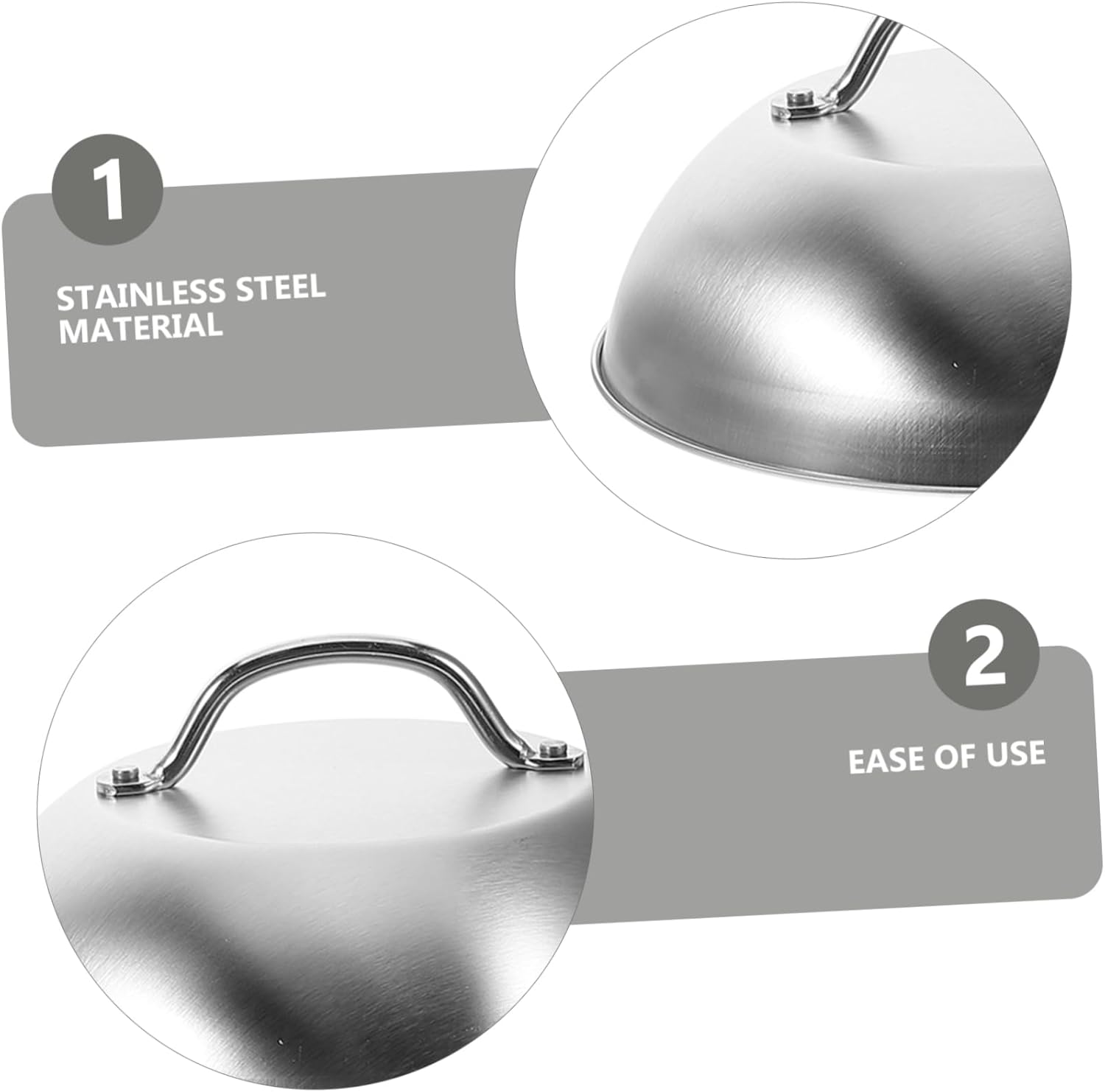 Stainless Steel Burger Press Pot Cover Grill Accessories BBQ Griddle Tools