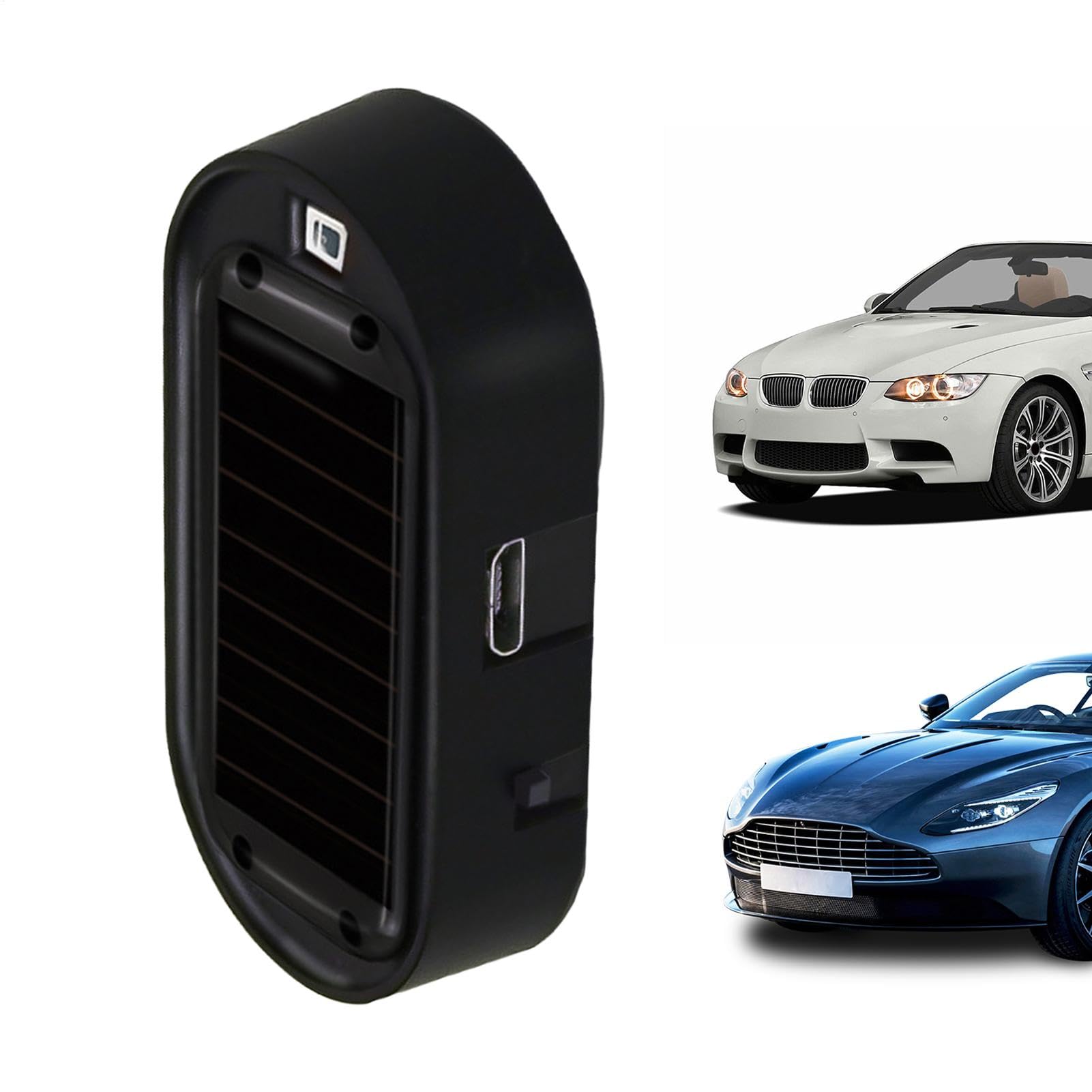 Luz de alarma para coche - Luz de seguridad simulada solar inteligente con carga USB | Sin perforación, portátil y fácil de instalar para vehículos | Perfecto para viajes, viajes de negocios