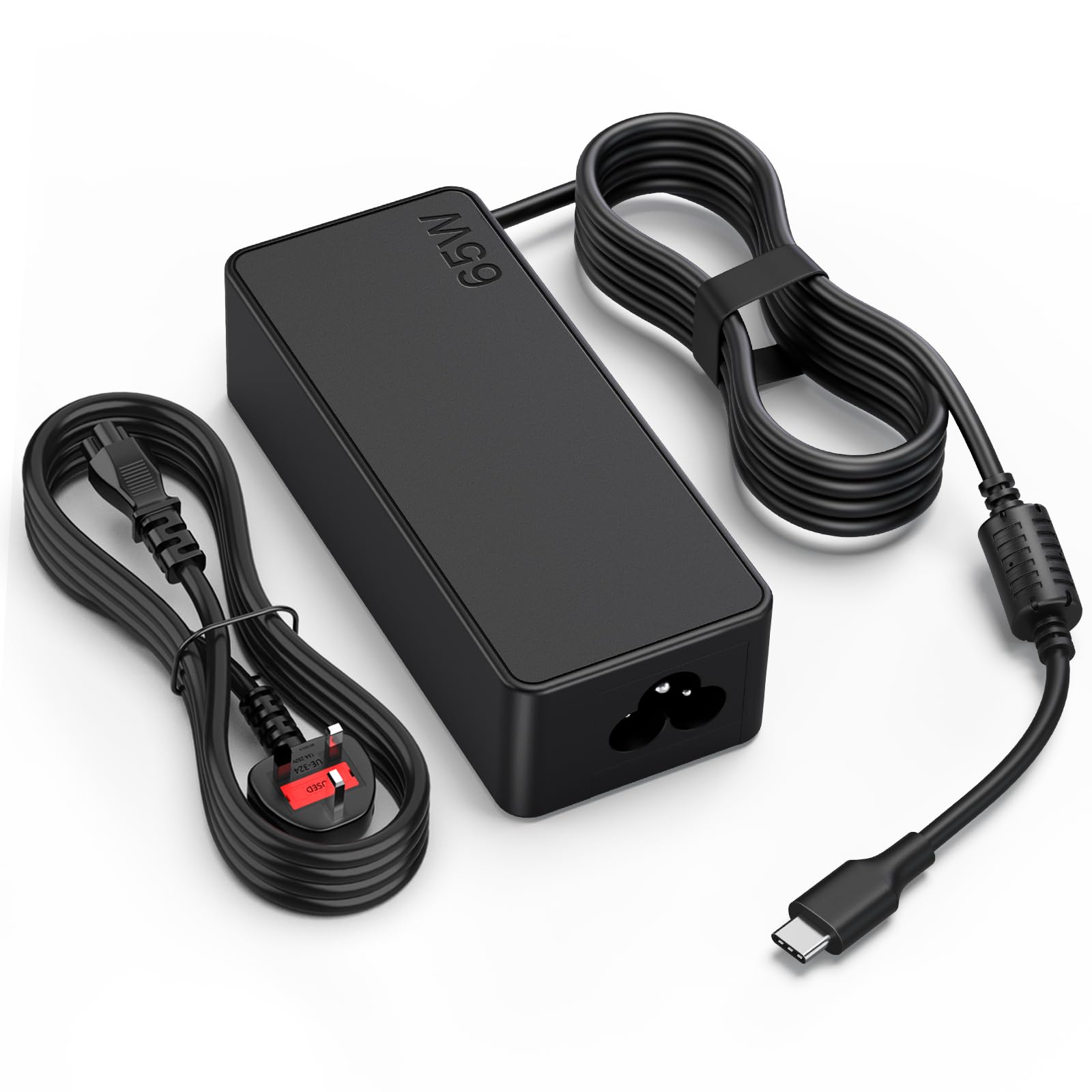 65W USB C Laptop Charger Compatible with Lenovo ThinkPad T14 T15 T480 T480s T490 T490s T580 T590 X13 X280 X380 X390 E15 E480 E490 Yoga Chromebook C330 S330 100e 300e 500e Type C Power Adapter