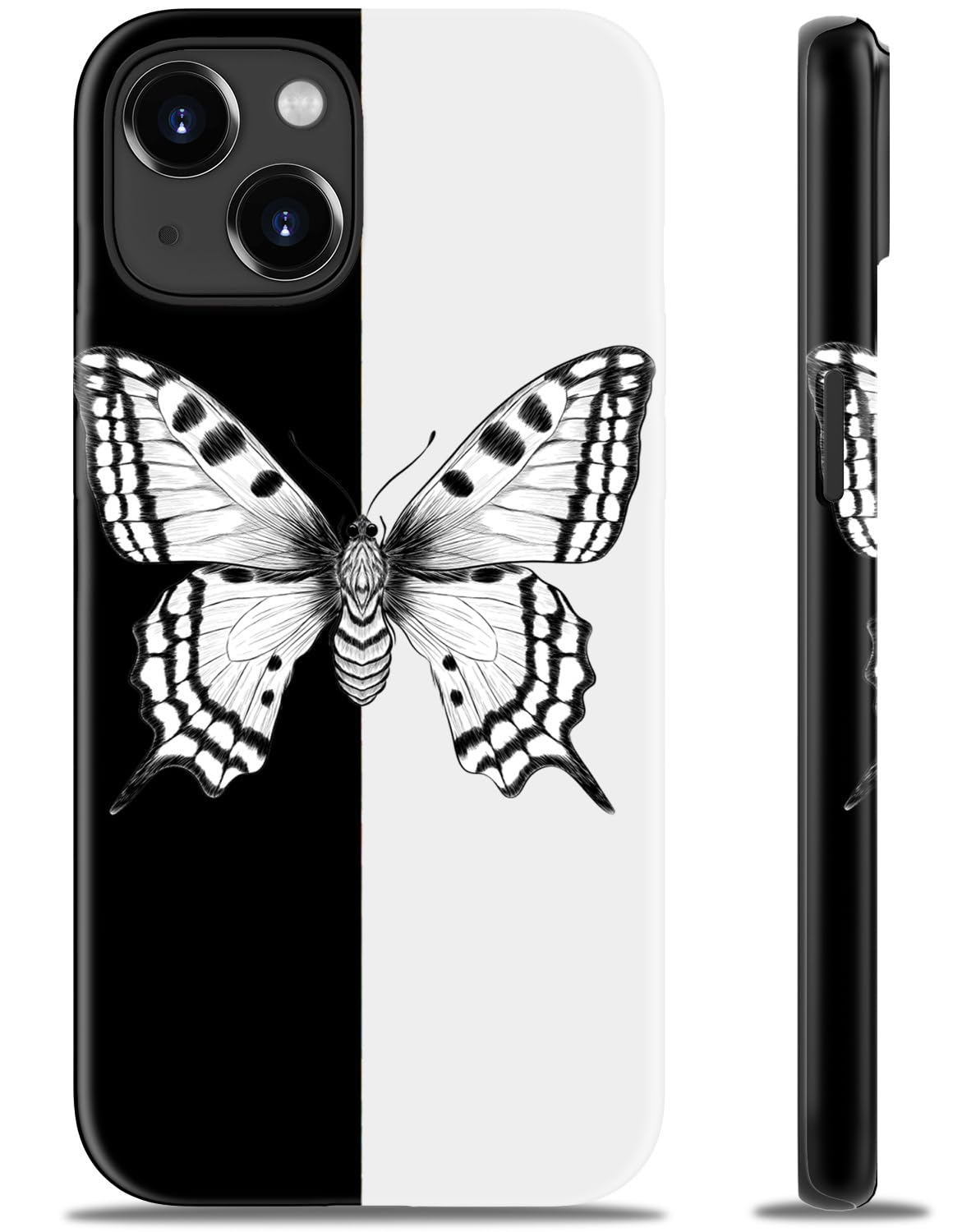 LUXMERRY for iPhone 15 Plus Case Cute - Wireless Charging Compatible - Dual-Layer Hard Shell + Silicone Cover - Protective Phone Case Aesthetic Trendy