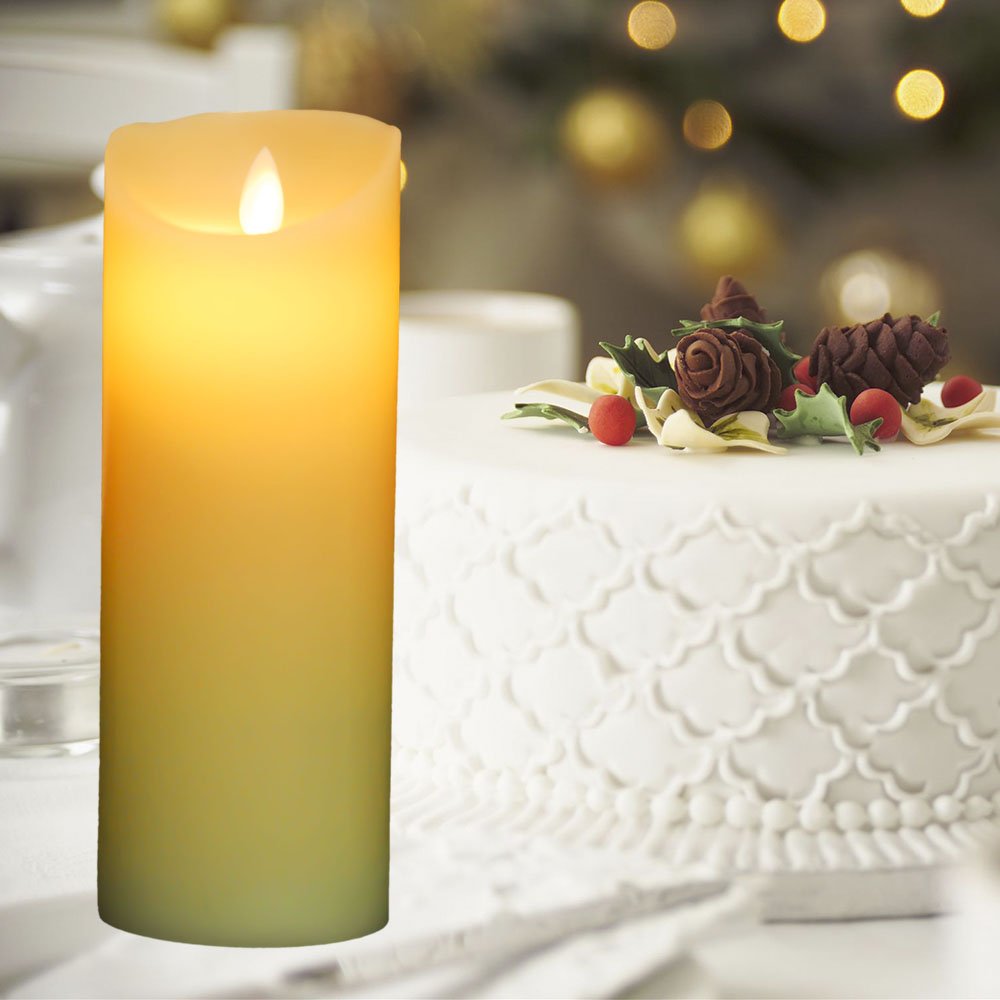 Confezione da 6 candele a LED senza fiamma a batteria, ricaricabili, in vera cera, tremolanti, elettriche, con telecomando e timer 24 ore, candele a LED per decorazione domestica e tavola di Natale
