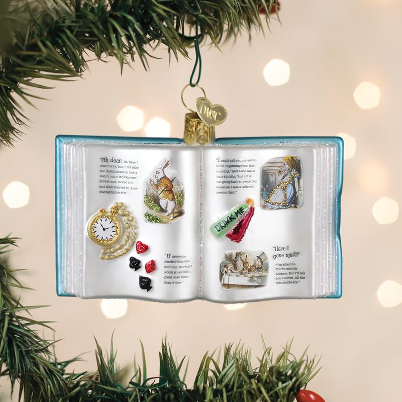 Old World Christmas Alice Book Ornament