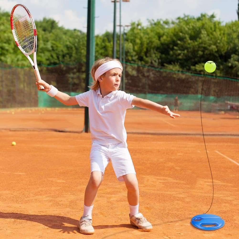 Allenatore di Tennis Rimbalzo, Tennis Strumento per Allenatore, Tennis Allenatore, Tennis con Palla Allenatore, Tennis Elastico per Principianti, Bambini e Adulti Allenamento
