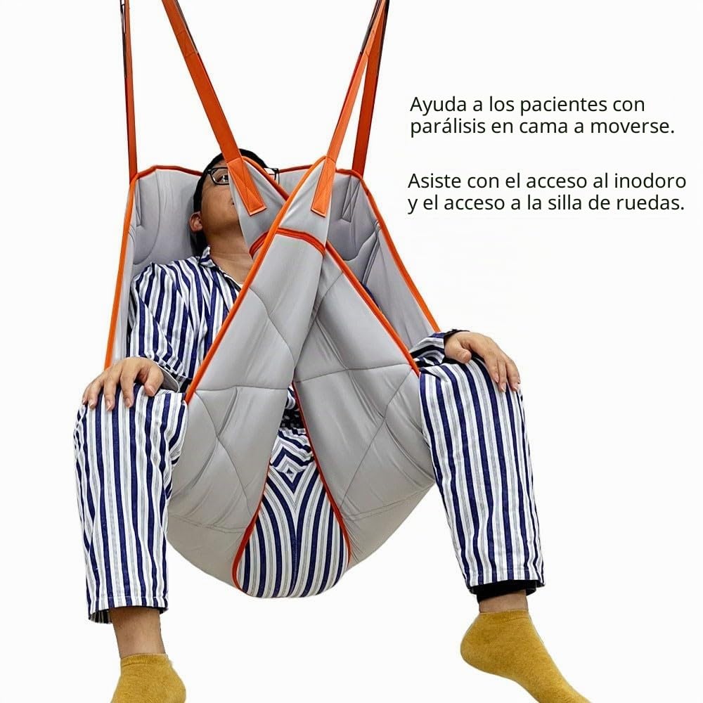 Grúa De Paciente - Arnés Elevación Paciente Cuerpo Completo - Eslinga De Elevación con para Paciente Y Minusválido para Posicionamiento Y Elevación De La Cama Enfermería