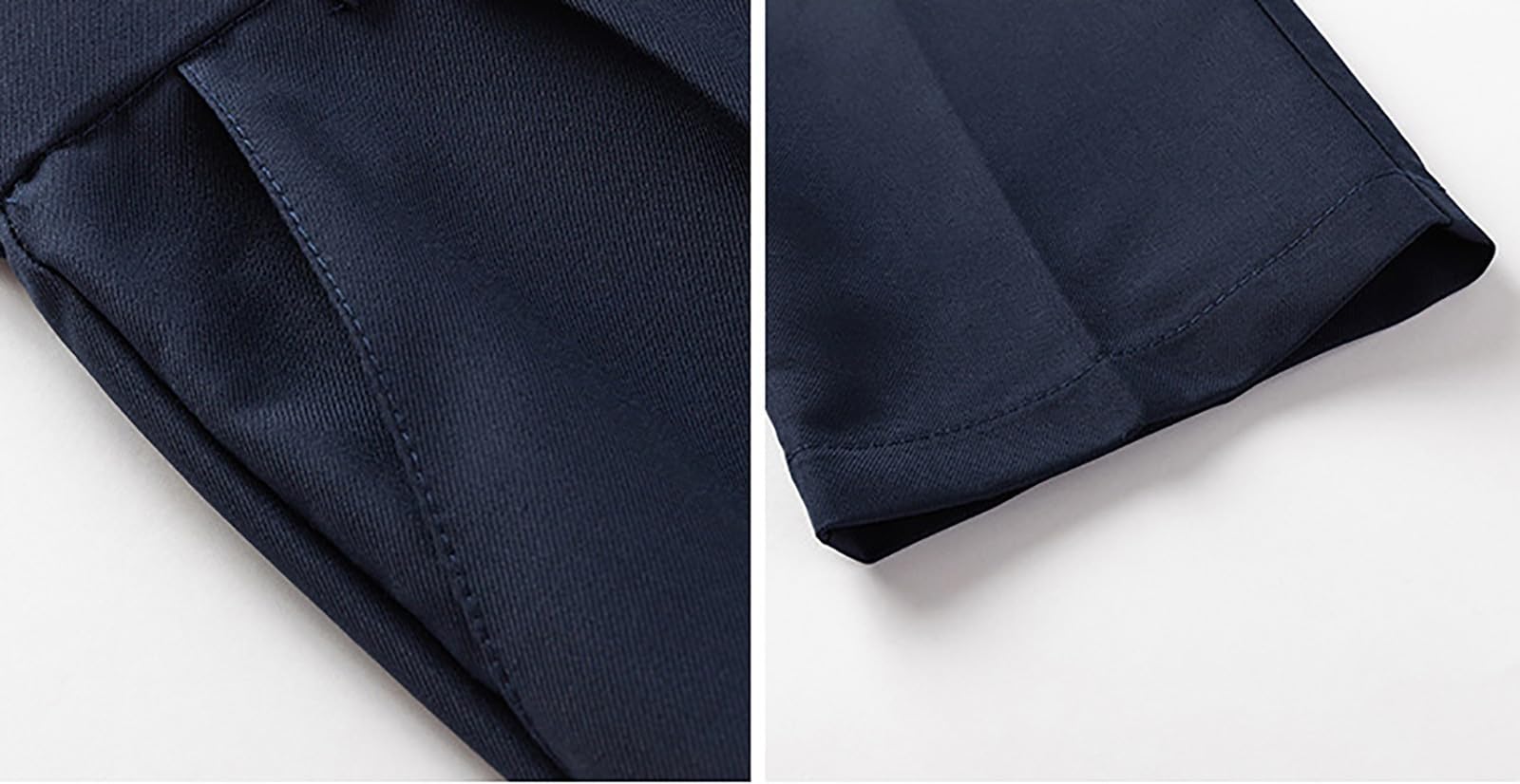 Generisch 2025 Pantalones de traje para niños con frente plano y cintura ajustable, trajes escolares pantalones de verano para niños