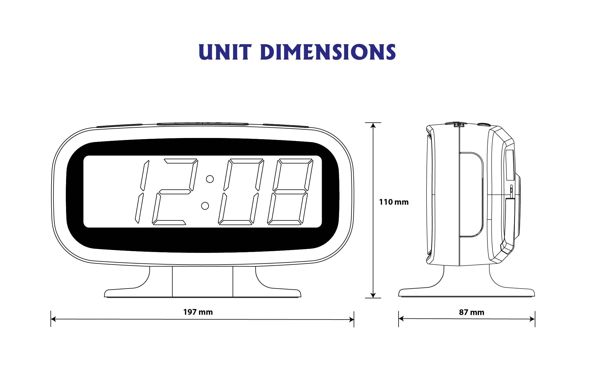 HANNLOMAX HX-153CR Alarm Clock Radio with USB Port, SD Card Slot