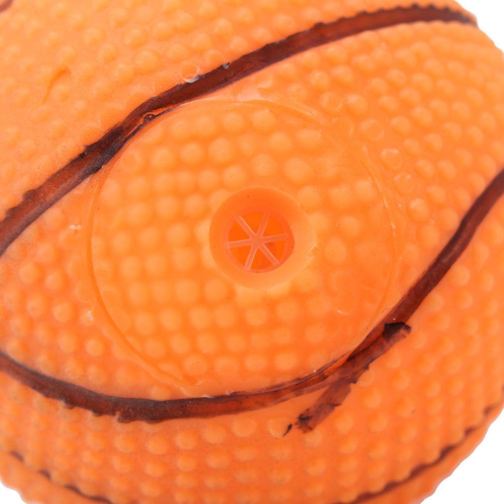 Hundespielzeug Gummiball – Quietschend, Für Apportieren & Kauen, Basketball-Design