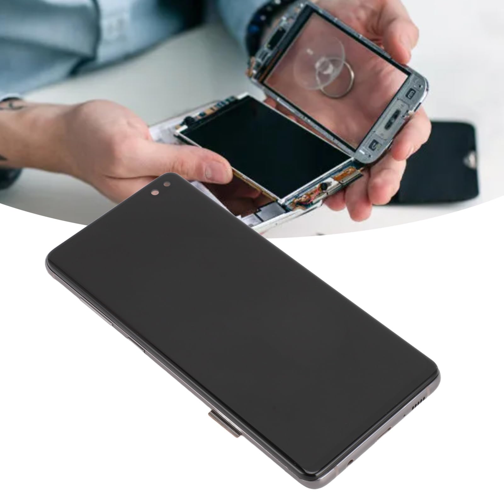 Naroote Gruppo Schermo LCD da 6,4 Pollici per Plus, Gruppo Display Digitalizzatore Touch TFT, Kit di Sostituzione dello Schermo con Strumenti di Riparazione, Ideale per la Riparazione del Telefono