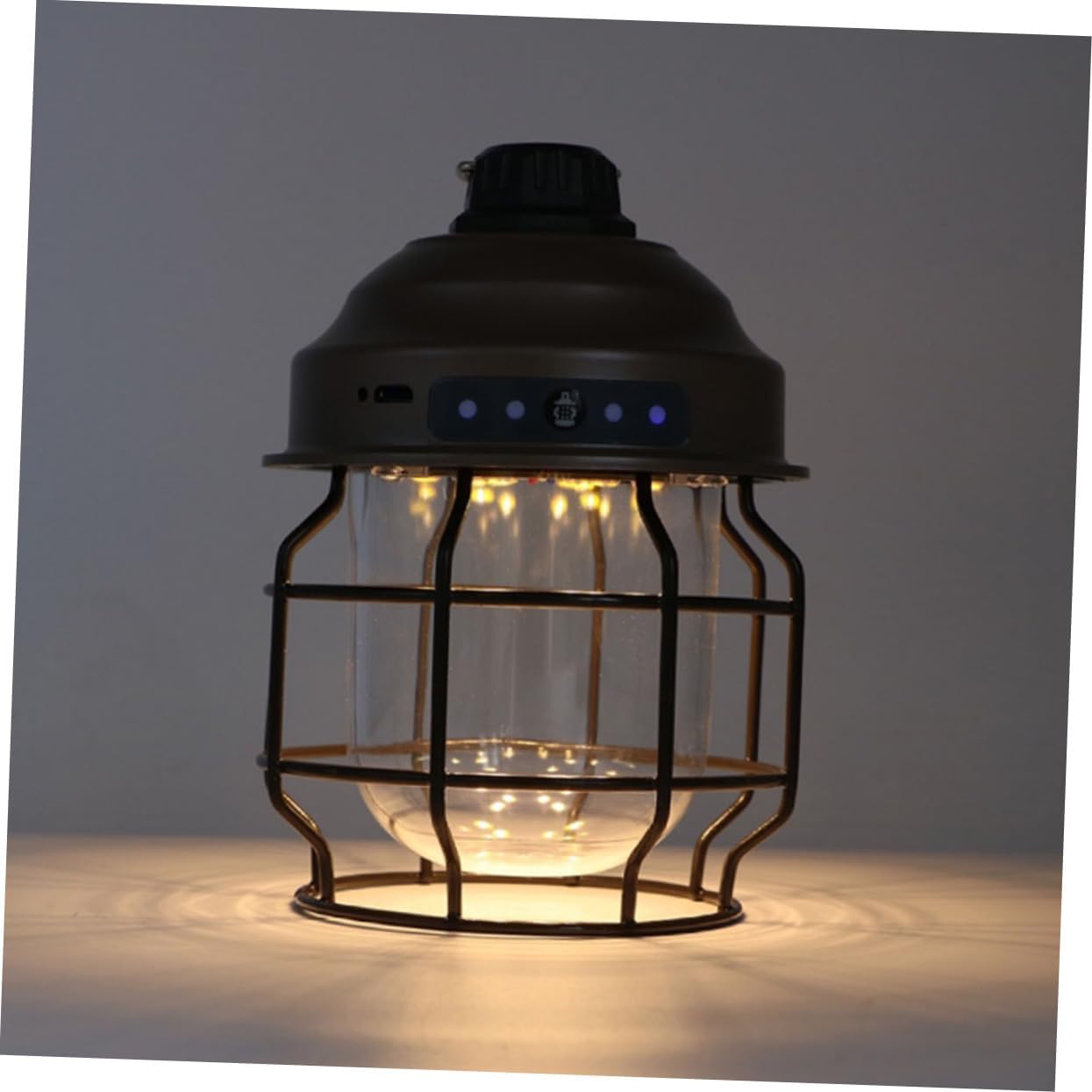 USB Rechargeable Camping Lantern Portable Hanging Tent Light Multi-Function Retro Outdoor Lamp for Hiking and Emergency Use