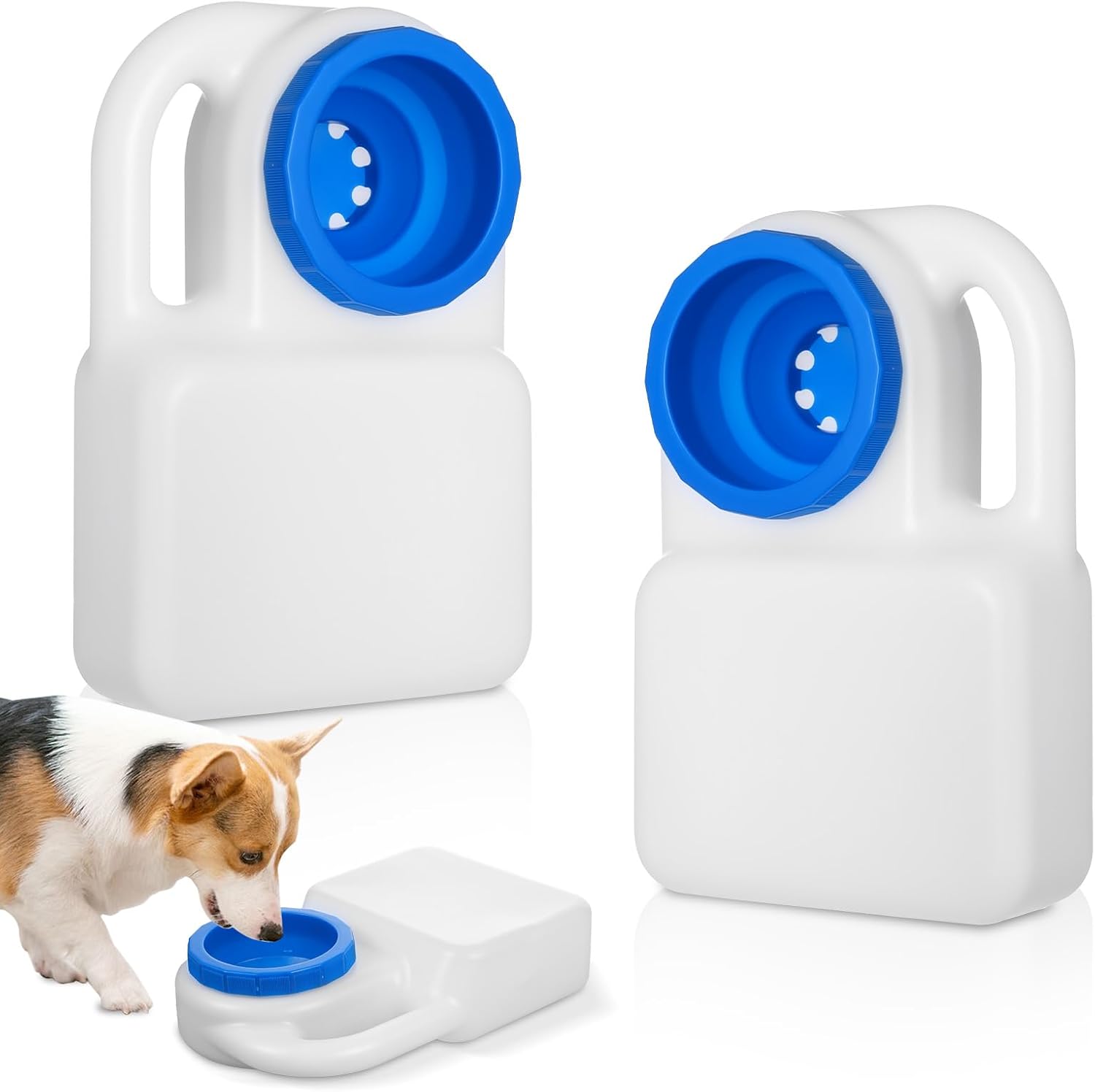 2-Pack Leakproof Portable Dog Water Bowls for Travel & Outdoor Use