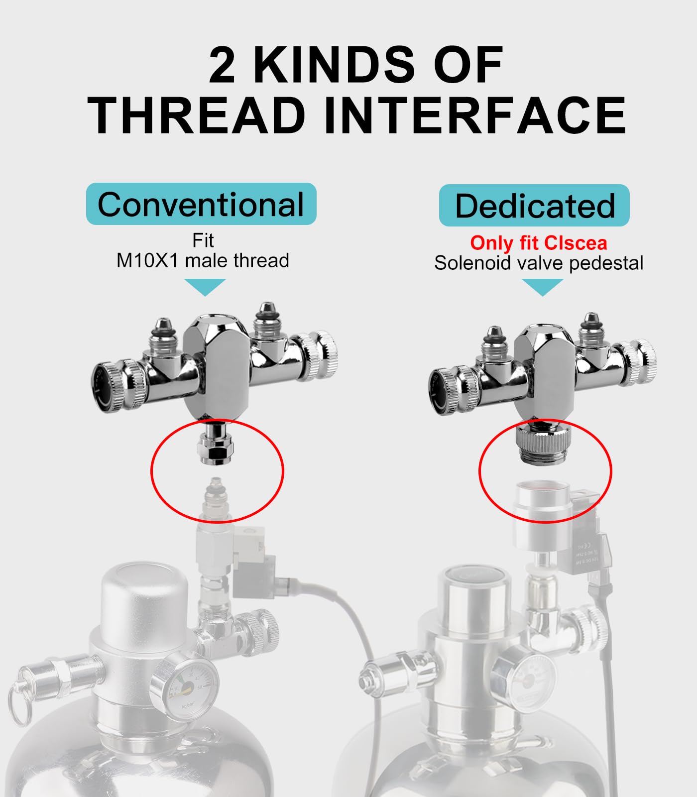 Répartiteur de CO2 pour aquarium - Valve de régulation 2 voies dédiée au générateur de CO2