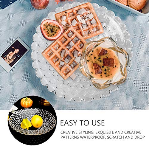 Cabilock Fruit salade bord acryl dessertbord transparant serveerservies voor pasta snack voorgerecht groenten eten kerstfeest levert 30 cm punt - Image 8