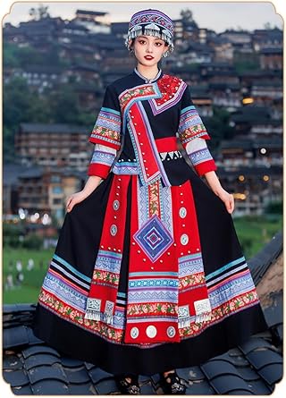 Amazon | [UpdateClassic] チャイナ 民族衣装 フルセット 円形帽子付き