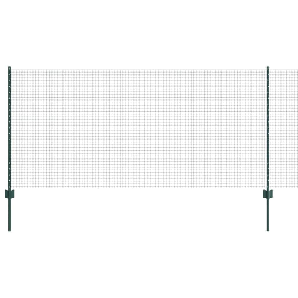Green Steel Garden Fence Panel 1000 x 270 x 100 cm con 88 postes & Hardware Modern Outdoor Privacy Screen for Yard Patio Dog Barrier Easy Assembly