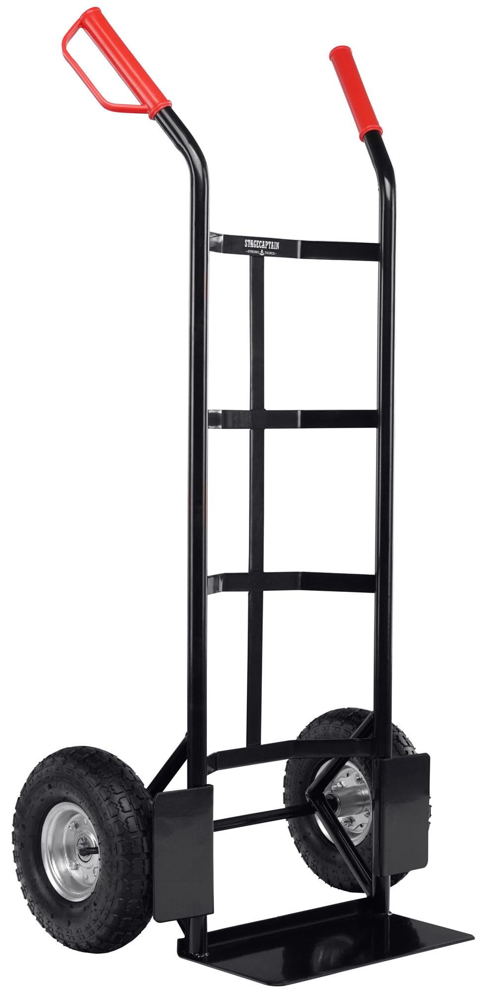 Stagecaptain Carryboy Sackkarre - 200 kg belastbar - Transportkarre für Umzug oder Getränkekisten - Robuster Stahlrahmen und Luftreifen mit 26 cm Ø - Handwagen mit Sicherheits-Haltegriffen - Schwarz