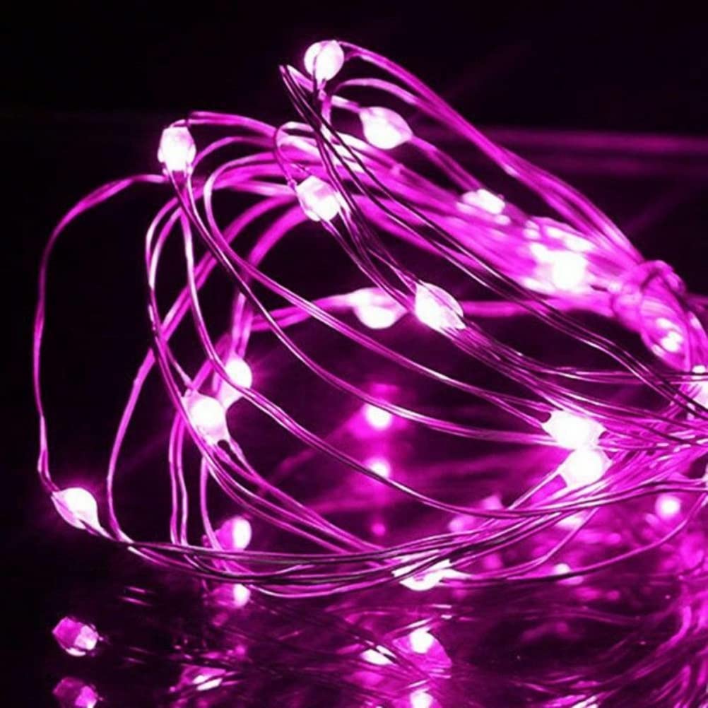 Anso Pink 5V Usb Led String Lights Fairy 20M 10M 5M Silver Wire Waterproof Garland Home Decor (,20M 200Leds)