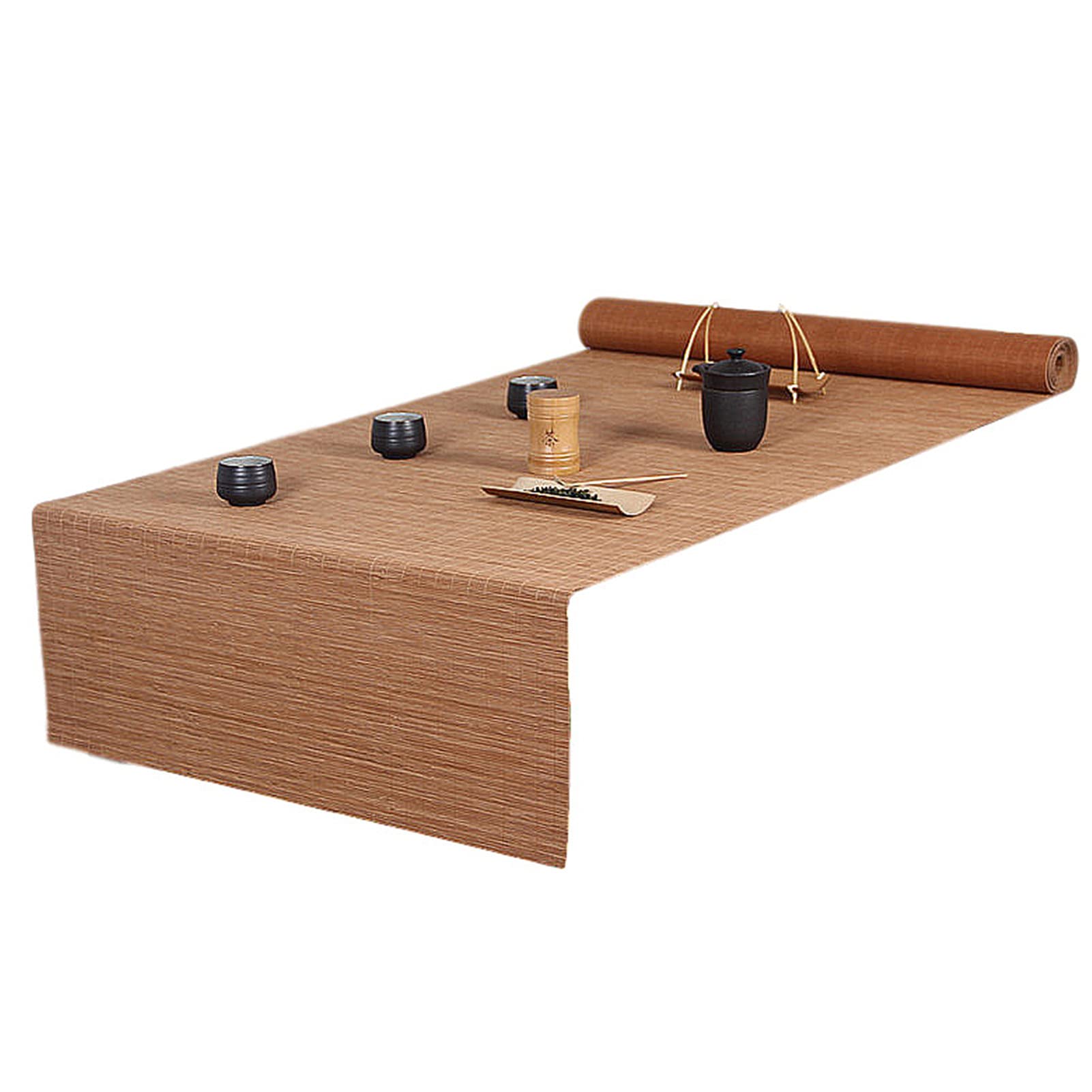 ArinkO Chemin de Table en Bambou Durable résistant à la Chaleur, Facile à Nettoyer et Parfait pour la Cuisine, Les cafés, Les Mariages – Taille : 40 x 270 cm/15,7" x 106,2"