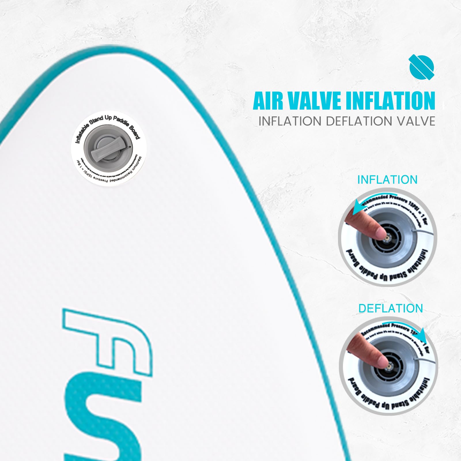 FunWater Tavola SUP Gonfiabile Surf Paddle Board Inflatable, Ultralight SUP per tutti i livelli con Due Accessori Tipo